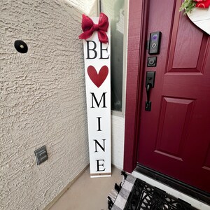 Reversible Valentine’s Day, St Patrick’s Day Porch Sign | Lucky Be Mine or Lucky Love | Wood Front Door Sign | Rustic Holiday Decor image 14