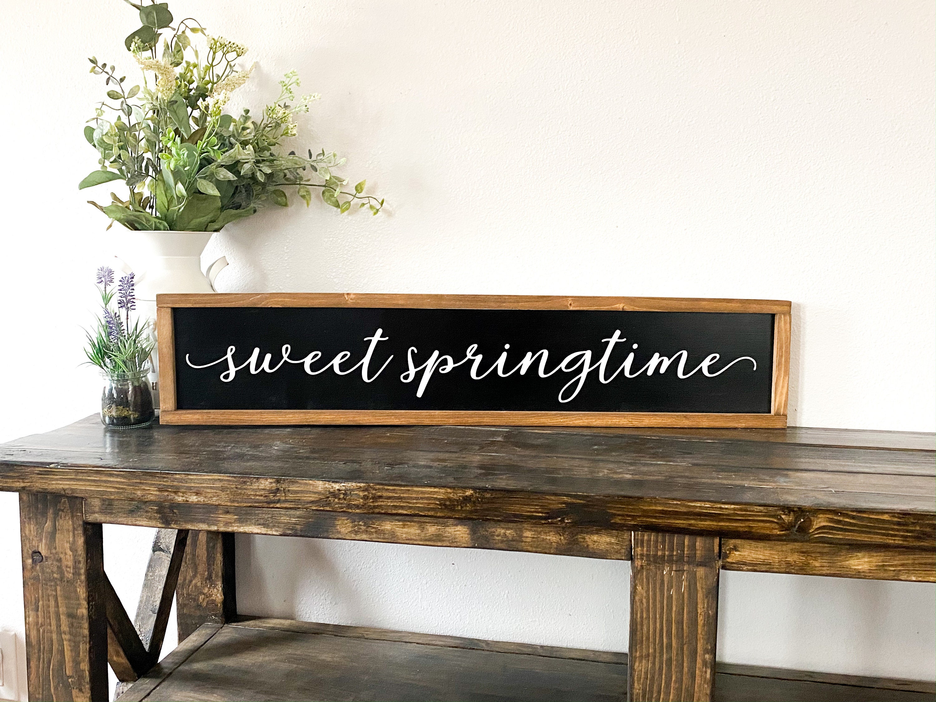 Spring Frame Pop Up Sign Sweet Springtime Decor Frame Sign / Farmhouse Style Spring Sign ...