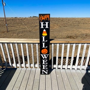 Happy Halloween Wooden Porch Sign: 4-6ft Fall Door Leaner
