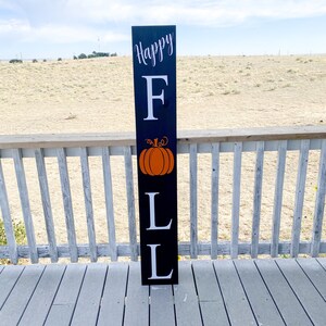 Reversible Fall Front Door Sign / Large Fall Halloween Decor Sign ...