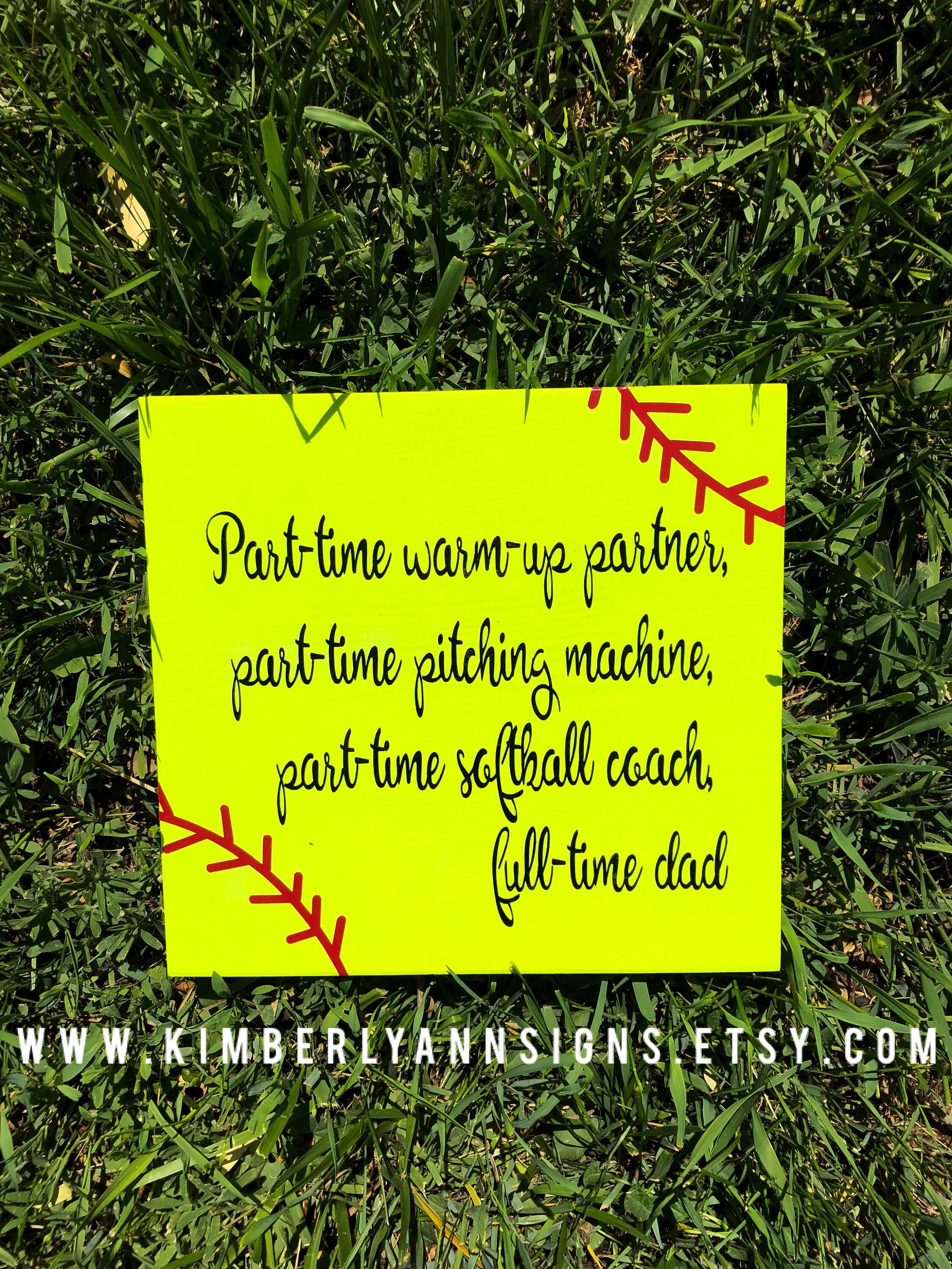 Softball Sign Baseball Sign Softball Decor Softball Coach Etsy