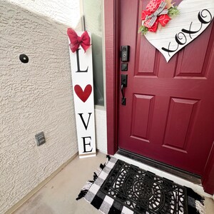 Reversible Valentine’s Day, St Patrick’s Day Porch Sign | Lucky Be Mine or Lucky Love | Wood Front Door Sign | Rustic Holiday Decor image 10