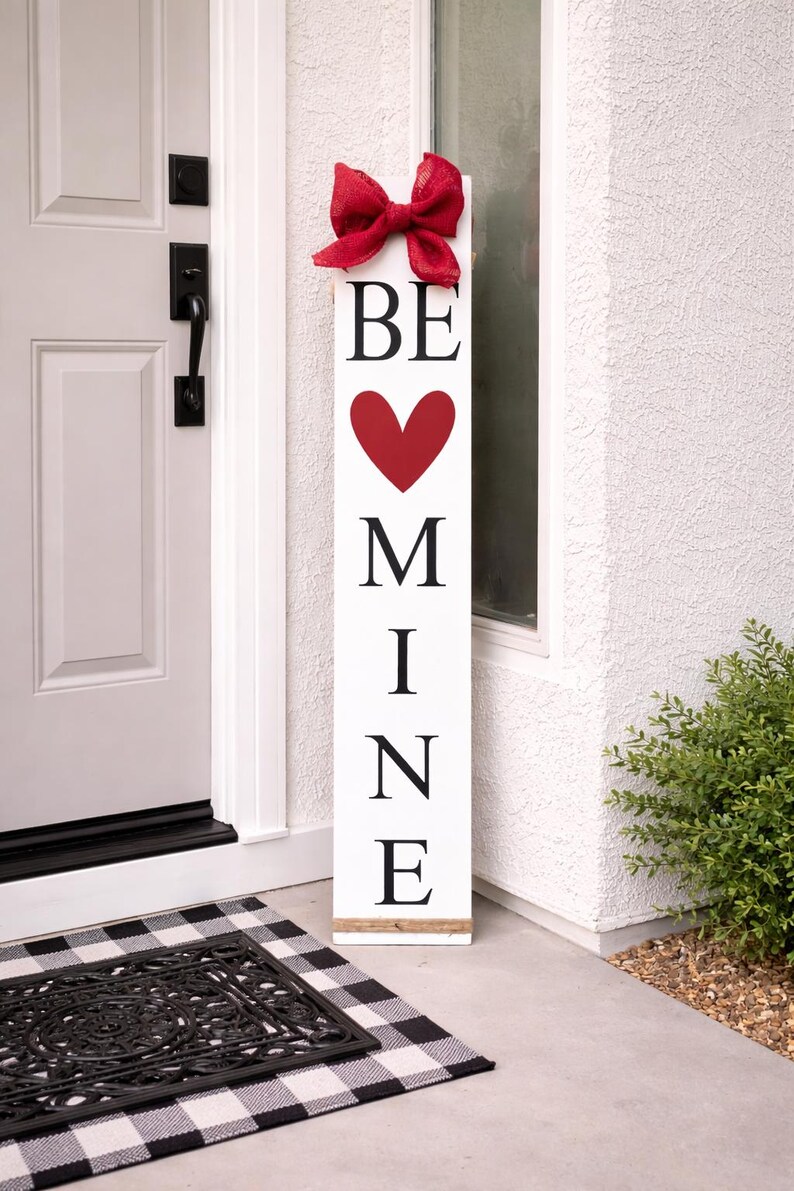 Reversible Valentine’s Day, St Patrick’s Day Porch Sign | Lucky Be Mine or Lucky Love | Wood Front Door Sign | Rustic Holiday Decor image 18