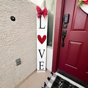 Reversible Valentine’s Day, St Patrick’s Day Porch Sign | Lucky Be Mine or Lucky Love | Wood Front Door Sign | Rustic Holiday Decor image 16