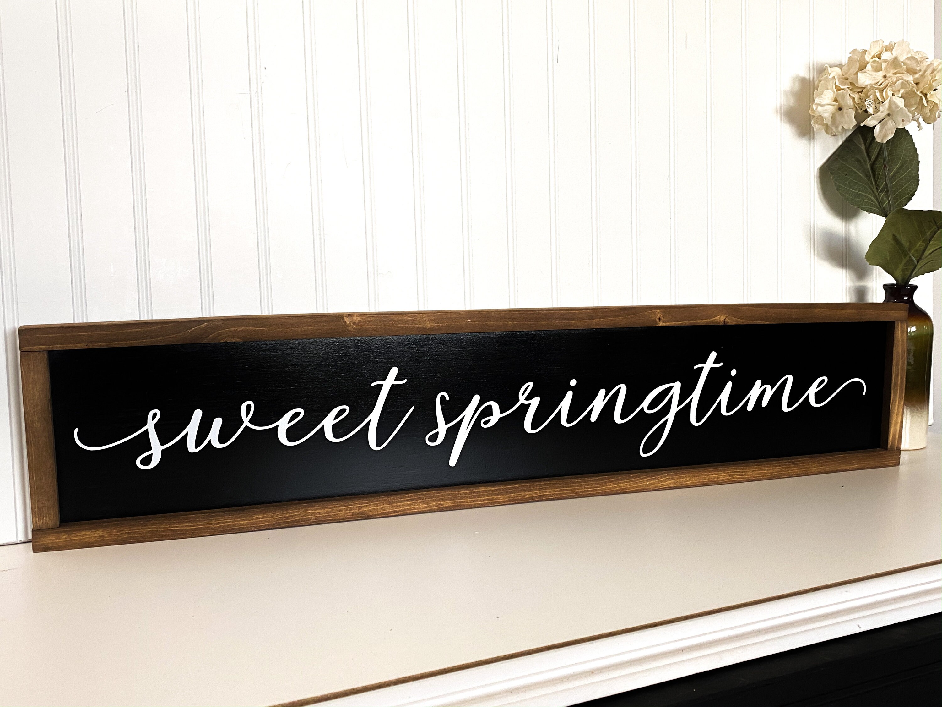 Sweet Springtime Decor Frame Sign / Farmhouse Style Spring Sign ...