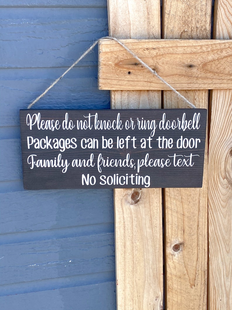 Please Do Not Knock or Ring Doorbell Sign / Packages Can Be Etsy