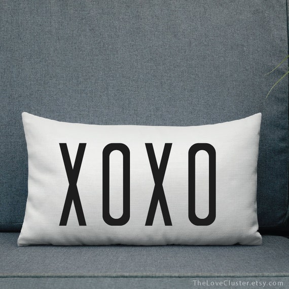 xoxo lumbar pillow
