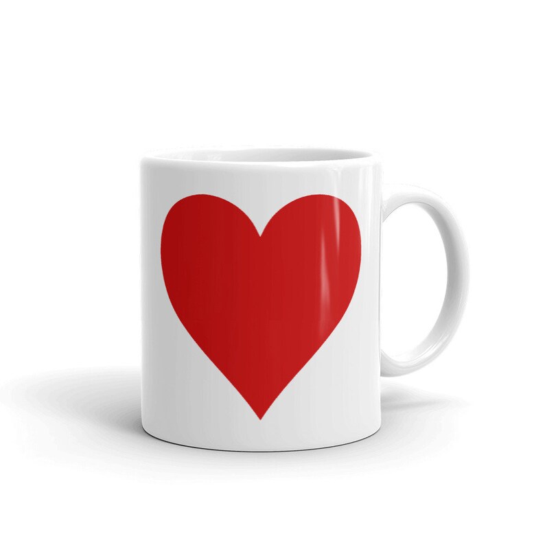 Red Heart Mug Heart Coffee Mug Gift for Her Christmas Gift Etsy
