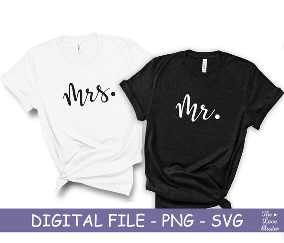 Download Mr And Mrs Svg File Wedding T Shirts Svg File Honeymoon Svg Etsy