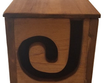 Gebeitste houten garendoos met deksel, gepersonaliseerde garenopbergdoos, garenkom, houten doos, breigarendoos, haakgarenopbergdoos, garenhouder.
