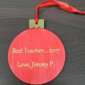 Engraved Wood Ornament | Christmas Ornament | Custom Wooden Engraved | Wood Ornaments | Personalized Ornament for Christmas and Wedding