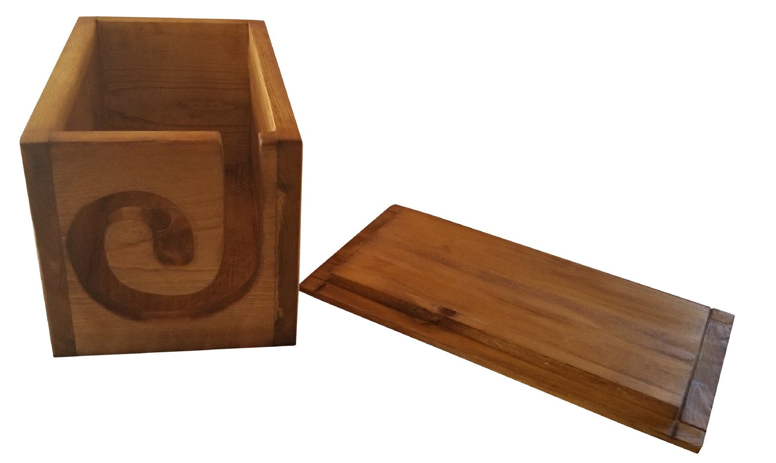 Stained Wooden Yarn Box With Lid Personalized Yarn Storage Etsy