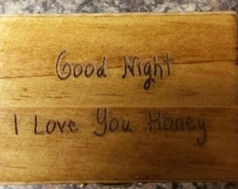 Exact Copied Handwriting From Your Loved One, Child's 1st Writing, Box, Small Jewelry Box, Trinket Box, Ring Box, Keepsake Box,