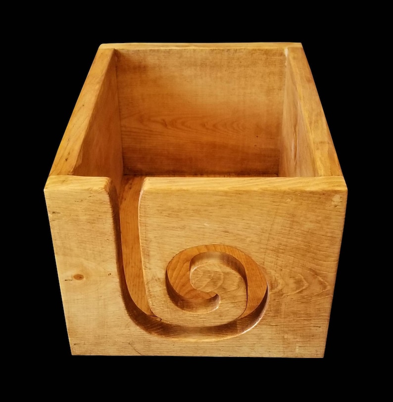 Stained Wooden Yarn Boxengraved Personalized Yarn Storage Etsy