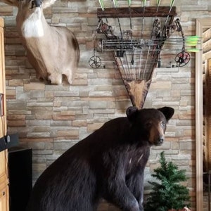 Handmade Rustic Wood Bow and Arrow Holder, Bow and Arrow Rack, Bow Wood ...