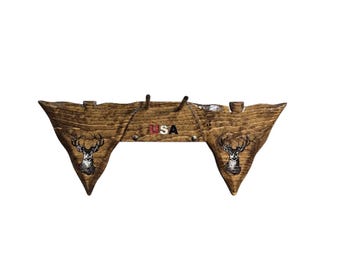 Handmade Archery Crossbow Rack, Wall Mounted, Crossbow Rack, Rustic Wood Crossbow Rack, Holder, Hunting, Archery, Crossbow Wall Holder,