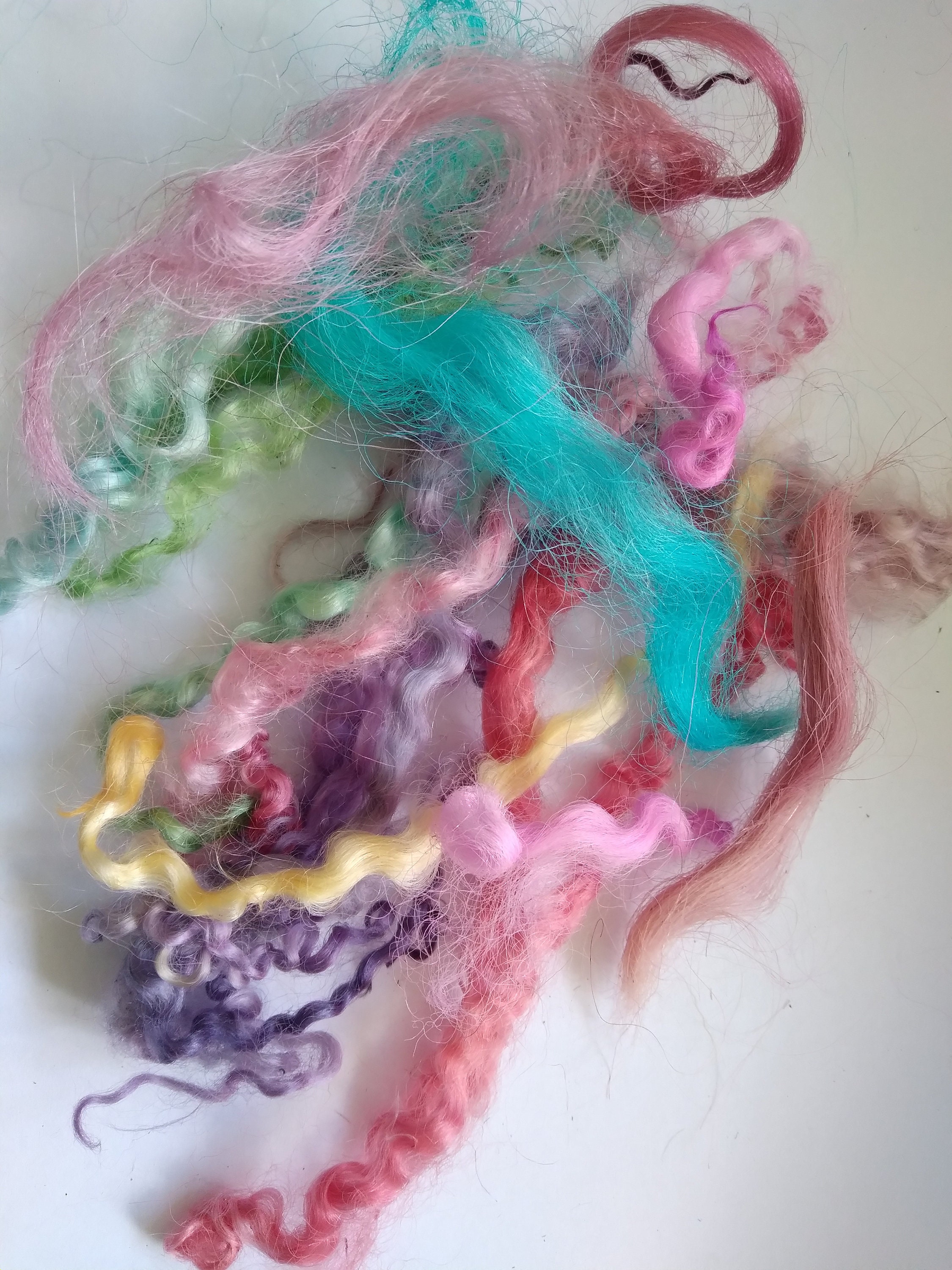 Curly Doll Hair for Doll Making Arts and Crafts Doll Accessories PURPLE 2 oz