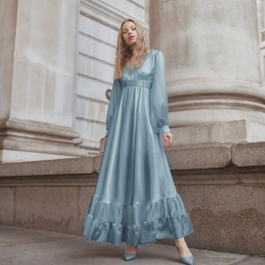 Sky Blue Maxi Dress Etsy UK