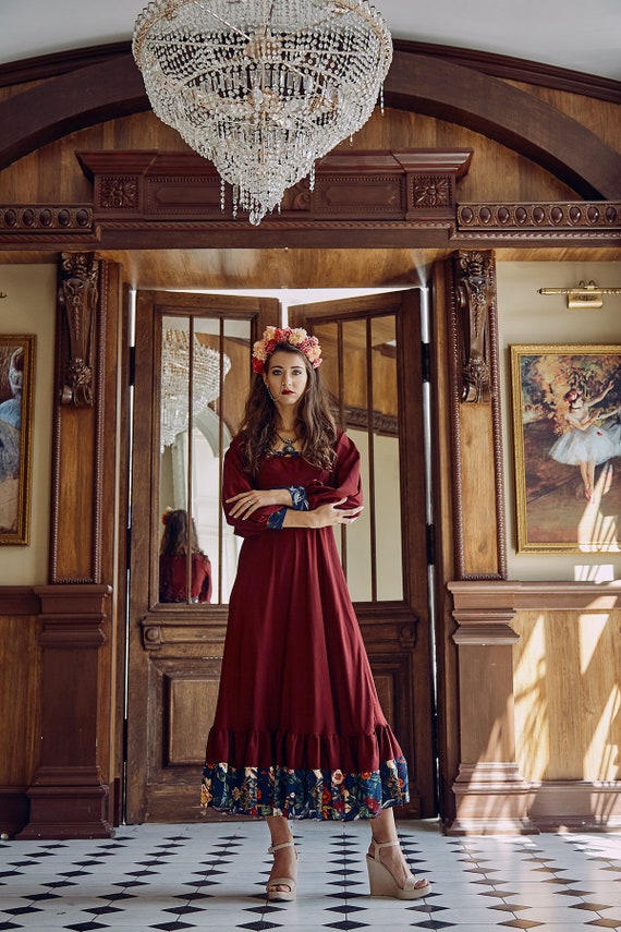 boho autumn dress