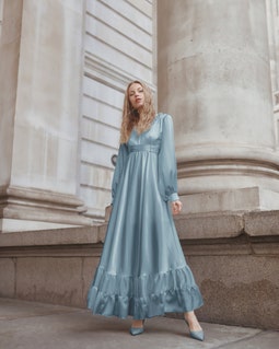 zimmermann maxi dress jeannie billow long Size:EU 38.5/US 8 dressing as naruto for AL:5025 long blouson sleeves with