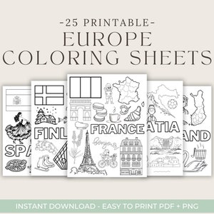 Printable Europe Countries Coloring Book Sheets For Kids Homeschool Learning And Education