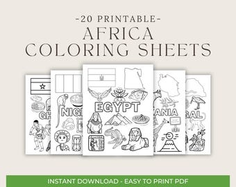 Printable Africa Countries Coloring Book Sheets For Kids Homeschool Learning And Education