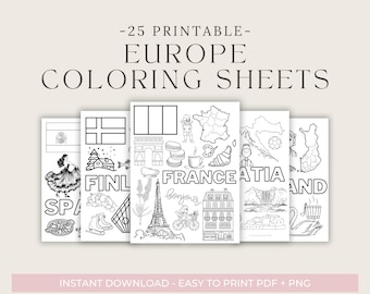 Printable Europe Countries Coloring Book Sheets For Kids Homeschool Learning And Education