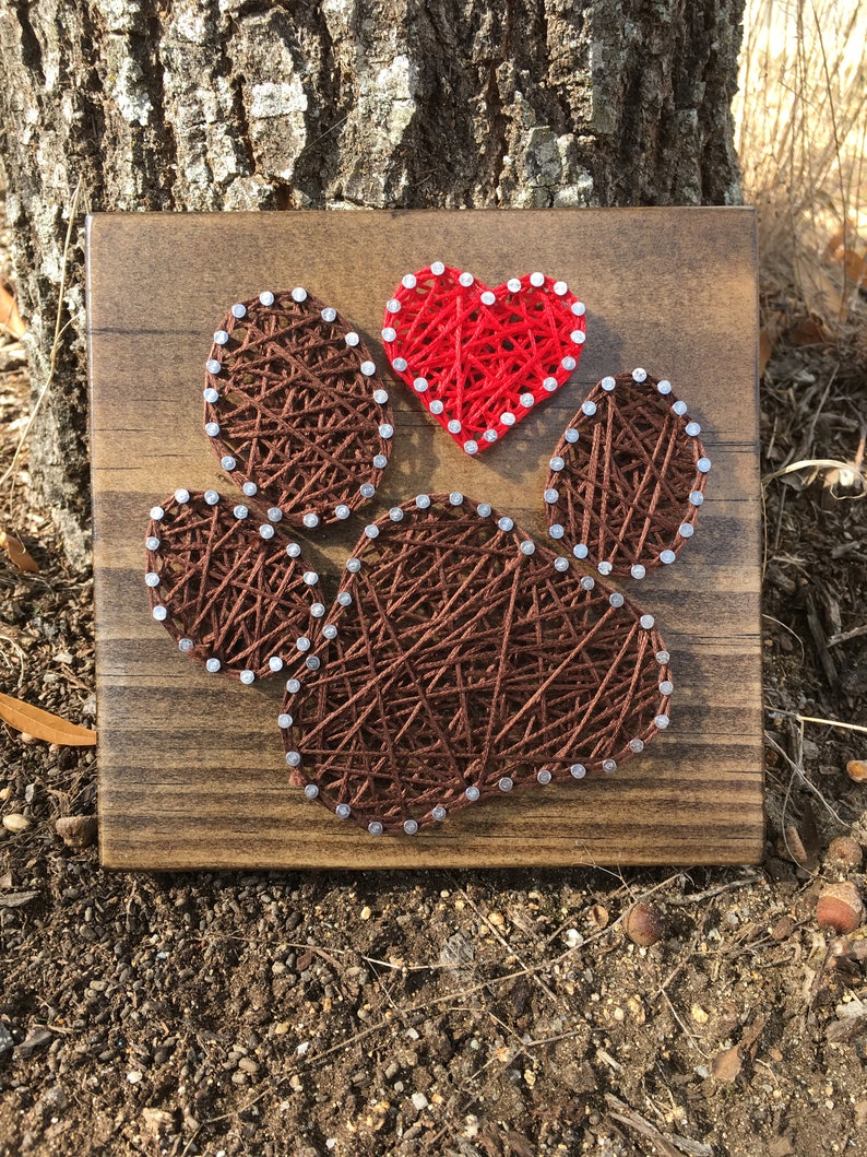 Paw Print String Art | Etsy