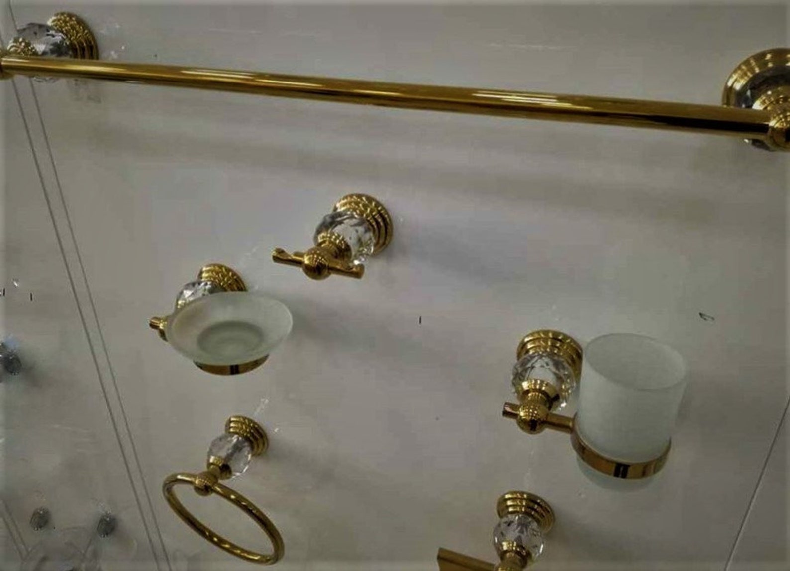 Bathroom accessories 6piece bathroom set in GOLD CHROME Etsy