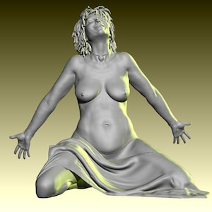 Trophy - Sexy female figurine ready for 3D printing. Instant download. Quality STL file