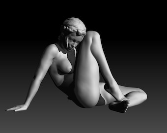 Jenny Rose - Nude female figurine. Digital download for 3D printing - A realistic and seductive model.