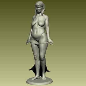 Carrie - Sexy female figurine ready for 3D printing. Instant download quality STL file