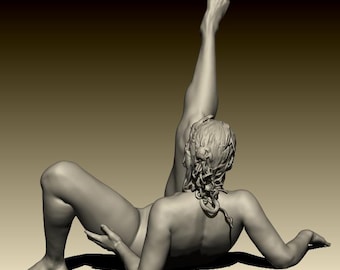 Deb's pose - Sexy female figurine ready for 3D printing. Instant download