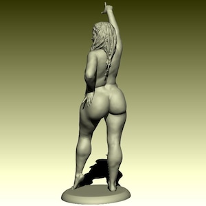 Fancydress - Sexy female figurine ready for 3D printing. Instant download quality STL file