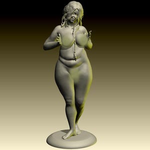 Moustique - Realistische nackte weibliche Figur bereit für den 3D-Druck. Hochwertige STL-Datei