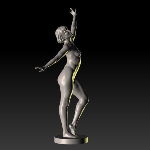 Maya - Nude female figurine.  Digital download for 3D printing - A realistic model of a nude woman standing.