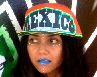 Hand-Painted Fitted Cap • Hecho En Mexico
