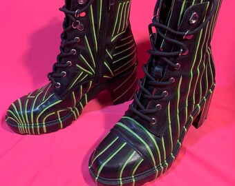 Hand-Painted Combat Boots • Marc Fisher • Matrix Steps