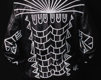 Leather Bomber Jacket • Night Rider