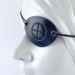 Crosshair Eyepatch Gift, Biker Gift, Small Eye Patch for Women, Left Eye Patch for Men, Goth Eyepatch for Glasses, Husband Gift
