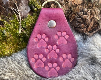 Cat Leather Keychain, Cat Lady Gifts, Cat Keychain Gifts for Cat Lovers