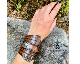 Leather Wrap Cuff Bracelet For Women, Dorne Costume Cosplay, Unisex Gift Bohemian Bracelet