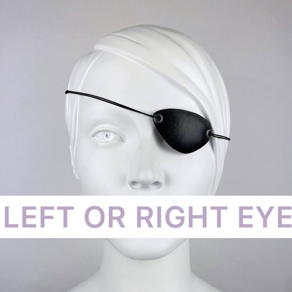 Slim Eye Patch For Men, Left Eye Patch for Women, Right Eye Patch for Kids, Small Black Eyepatch Cosplay, Goth Eyepatch for Glasses
