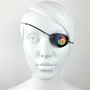 Pride Eyepatch Cosplay, Rainbow Flower, Eye Pride Wear, Small Eye Patch for Women, Left Eye Patch for Men, Right Eye Patch for Kids