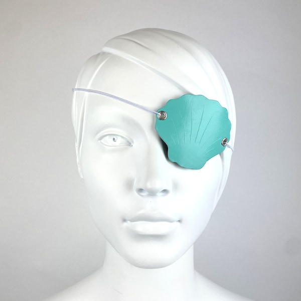 Custom Eye Patch Pirate Mermaid Gift for Girls, Seashell Patch, Anime Eye Patch for Women, Leather Eye Patch for Doll