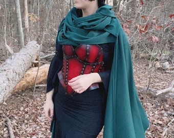Abenteurer Umhang Kreisschal Umhang Für Frauen, Krieger Umhang, Renaissance Umhang mit Kapuze, Mittelalter Umhang Männer, LARP Umhang