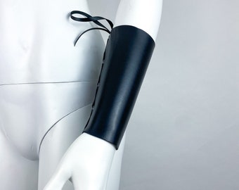 Black Leather Bracers