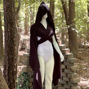 Black Sith Robe, Sith Cosplay, Versatile Scifi Cloak, Sith Costume Women, Renaissance Cloak Hooded, Jedi Robe, Medieval Cloak Men