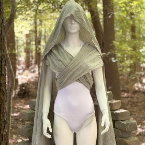 Linen Hooded Cloaks, Natural Fiber Renaissance Clothing, Ren Faire Costume, Medieval Cloak