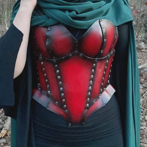 Leather Corset Renaissance Top, Leather Viking Armor Women, Breastplate Armor, Medieval Princess Armor Women, LARP Leather Corset
